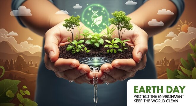 Earth Day - Protecting the Environment and Keeping the World Clean.