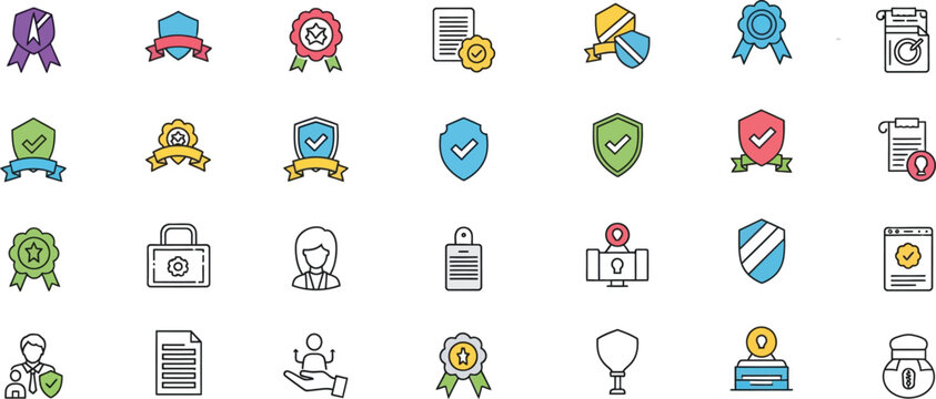 Collection of cartoon rocket ships and space exploration icons in a grid layout