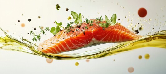 Delicious low-fat and healthy salmon food