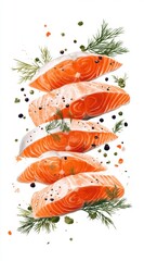 Delicious low-fat and healthy salmon food