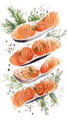 Delicious low-fat and healthy salmon food