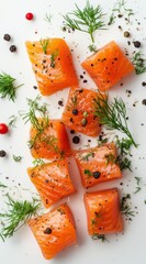 Delicious low-fat and healthy salmon food