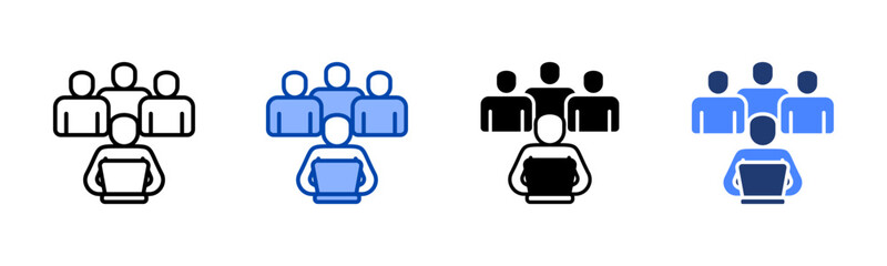 Community icon set multiple style collection