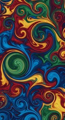 Vibrant Swirls - A Colorful Abstract Design with Dynamic Movement.
