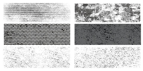 Collection of various grunge and textured background patterns for design vector