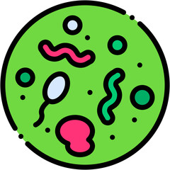 Vector icon Bacteria, Disease, Virus, Infection, Learn, Education