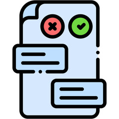 Vector icon Question, Answer, Paper, Learning, Conversation, File