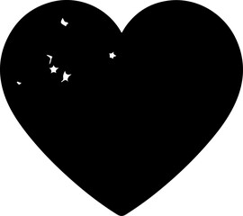 Patriotic anatomical heart design combined with the USA flag elements.