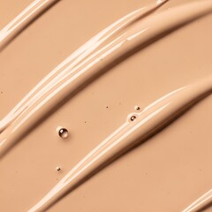 Foundation Swatches - Close-Up of Liquid Makeup Texture.