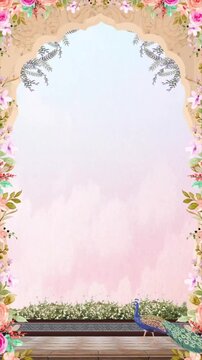 Indian Traditional theme wedding motion background video for einvites