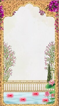 Indian Traditional theme wedding motion background video for einvites