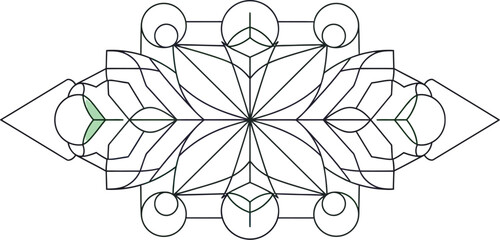 Abstract geometric design with pastel colors on a white background surface