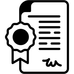 Vector icon Certificate, Diploma, Document, Degree, Paper, Certified