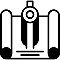 Vector icon Technical Drawing, Learn, Project, Architect, Paper, Geometry