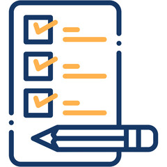 Vector icon Checklist, Paper, Appraisal, Test, Document, Exam