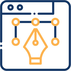 Vector icon Design, Browser, Education, Learn, Video Tutorial, Reading