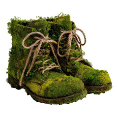 Moss-covered boots