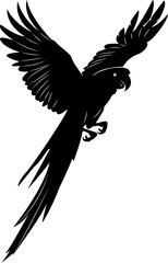 Illustration of a colorful parrot Bird on Isolated White Background, conveying communication or talking in a playful style.