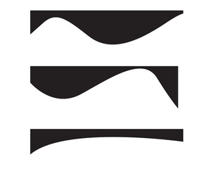 Dividers shape templates for website headers or footers. Simple headline in vector flat style.