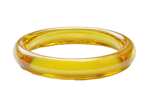 Yellow gemstone bangle, smooth, round