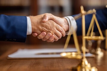 People shaking hands business agreement