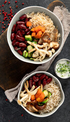 Healthy vegan food.