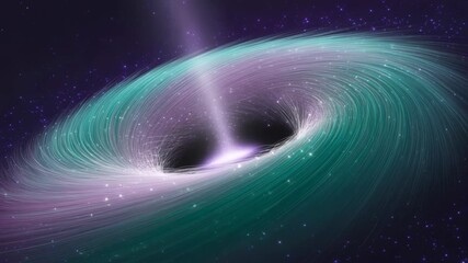 Cosmic vortex of light and darkness in deep space video - Powered by Adobe