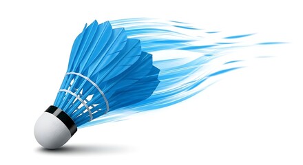 badminton shuttlecock isolated on white background