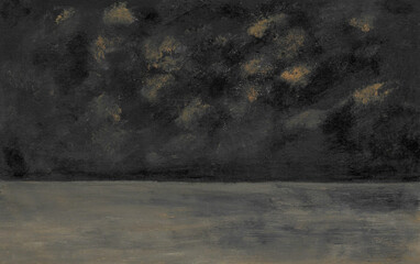 Acrylic painting abstract background of perspective wall room for interior background on paper. Product display mockup. Dark abstract background for product presentation. Hand painted texture.