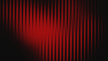 Vertical striped glass background with red and black gradations. Wavy glass texture, striped frosted surface	