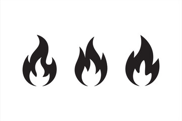 Minimal Heat and Fire Symbol Pack for Energy and Warning Illustrations
