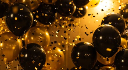 黒金風船と紙吹雪の祝祭