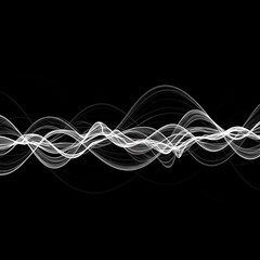 白黒の抽象的な波線背景