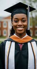 卒業式 笑顔の女性 ポートレート