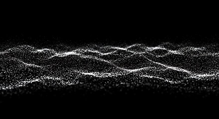 黒背景の粒子波動アニメーション