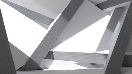 Fototapeta premium Abstract geometric shapes in monochrome