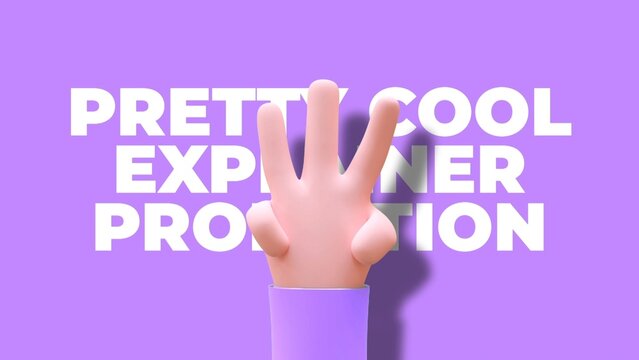 Typographic Hand Explainer Scene 01