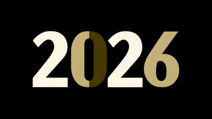 Minimalist poster for New Year 2026