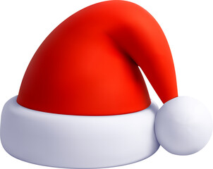 Red santa hat, a festive 3d render