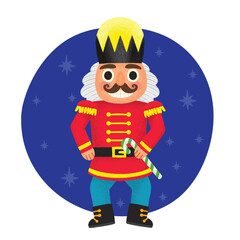 Festive nutcracker soldier for Christmas holidays. Merry christmas resources.