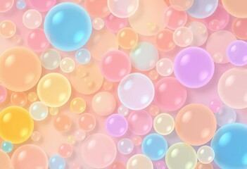 Abstract pastel bubble background, seamless repeating pattern, bubbles,  background