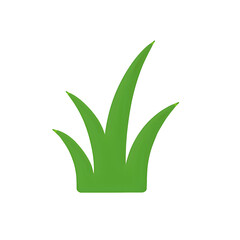 A vibrant green grass icon symbolizing growth, nature, and outdoor environments, perfect for ecological or gardening themes