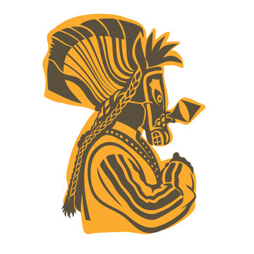 Typical dance suit "El Gueguense" or "Macho Raton" folklore of Nicaragua.