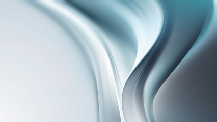 Plakat Soft Blue Curves Make an Abstract Background