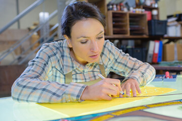 a woman in art studio