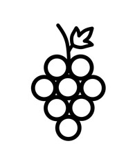 grape fruit icon vector on white background