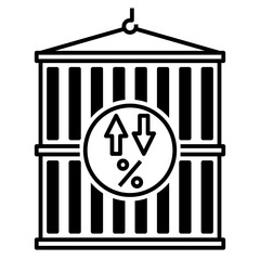 Reciprocal Tariffs Icon Glyph Style