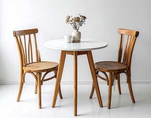 wooden chair and table