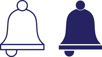 bell icon Stylized bell icon, a  christmas ornament, holiday symbol, geometric shape