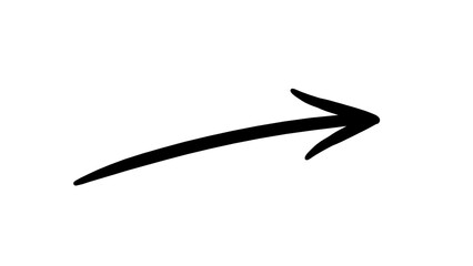 Black Hand Drawn Arrow Transparent PNG — Marker Sketch Direction © FireFXStudio